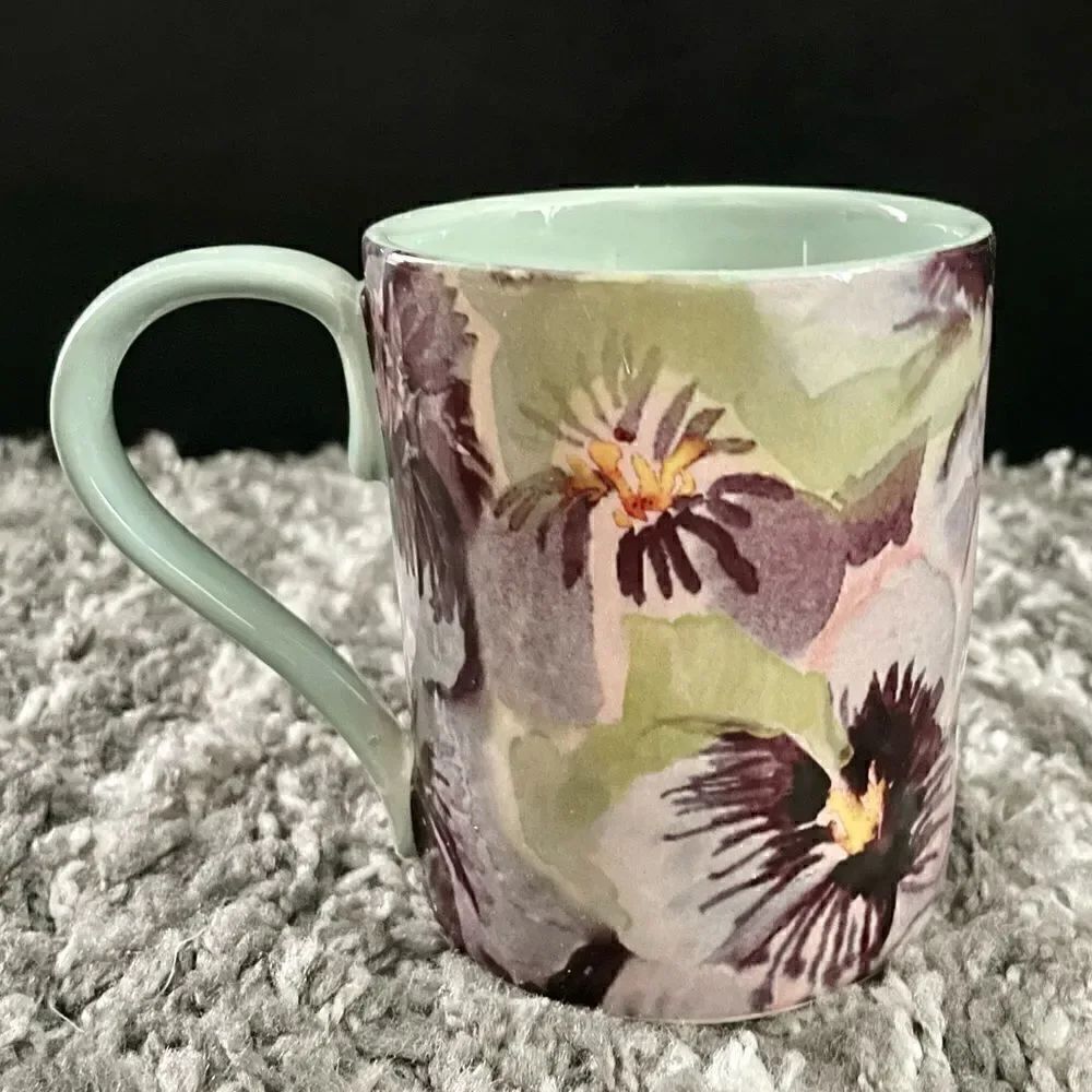NIB Anthropologie Floral Mug